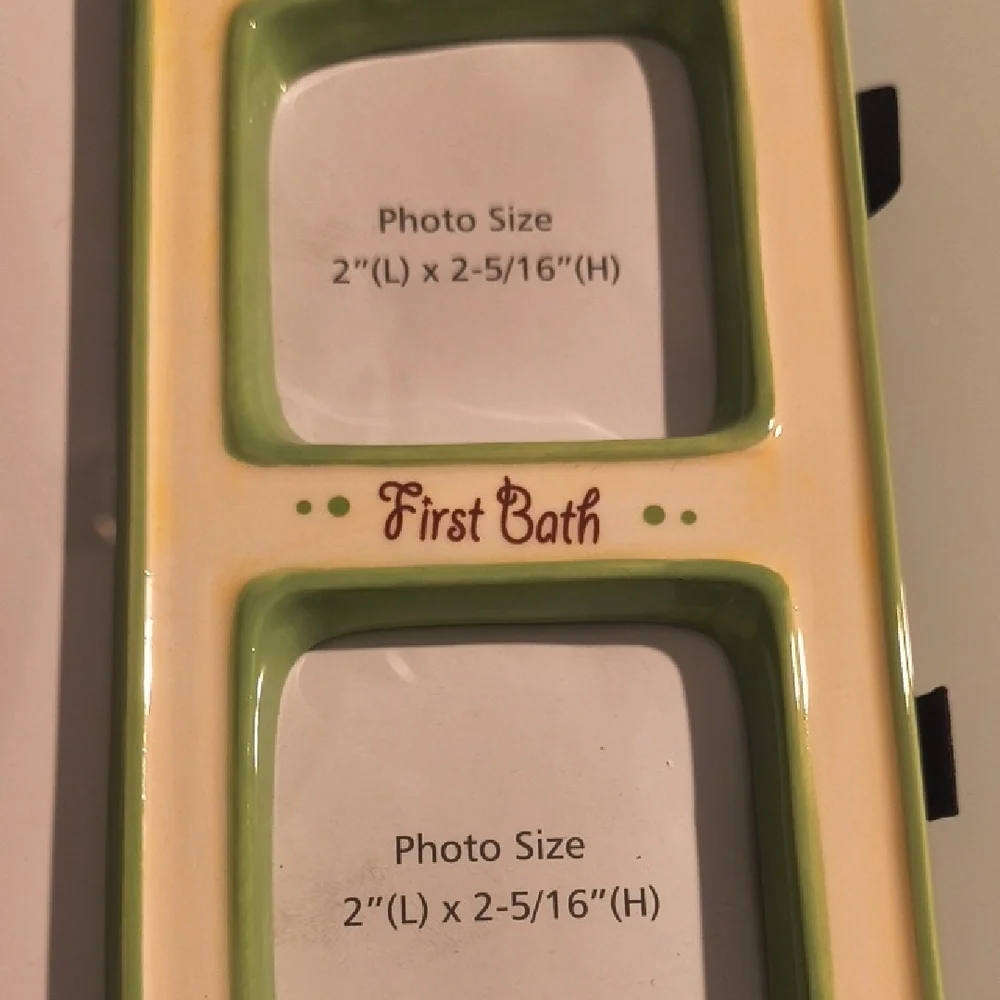 Avon Green and Cream Baby Photo Frame
